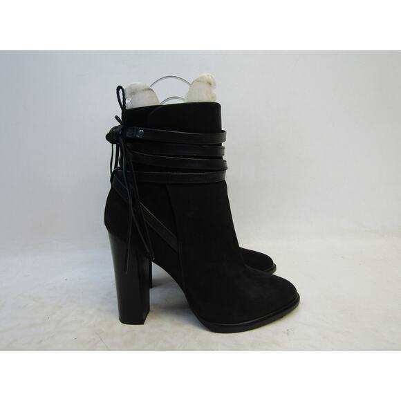 Steve Madden Women Sz 7 M Black Suede Zip Ankle Fashion Boots Bootie - Picture 3 of 11